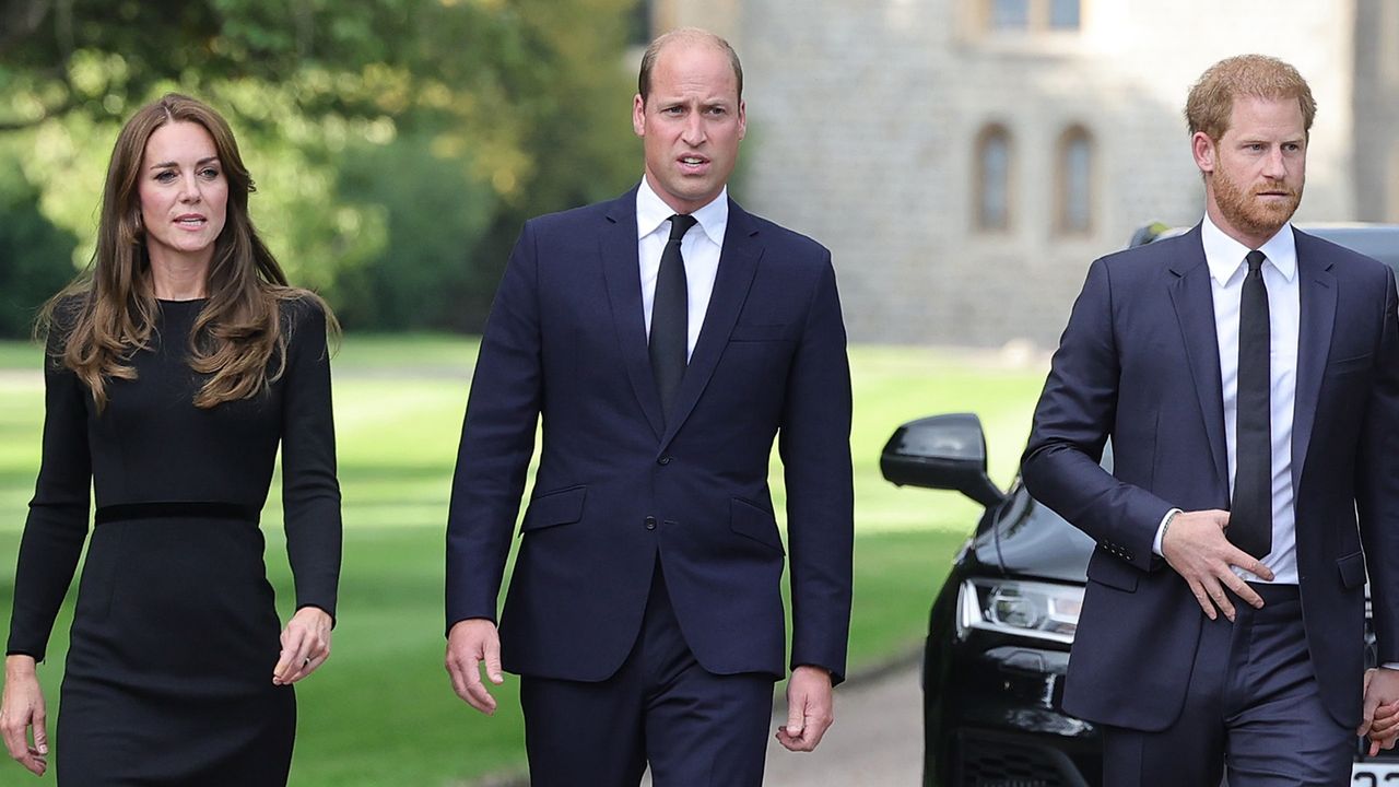 Księżna Kate, książę William i książę Harry.