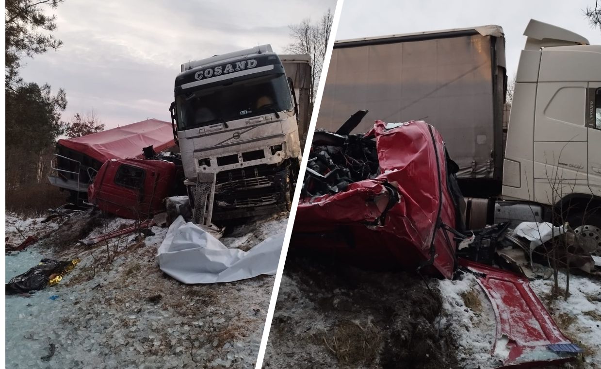 Dwóch kierowców zginęło. Zderzyły się trzy tiry i osobówka