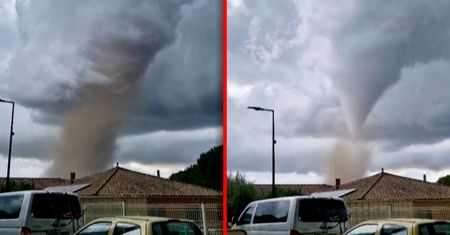 Tak wyglądało tornado. Francuz wszystko nagrał z bliska