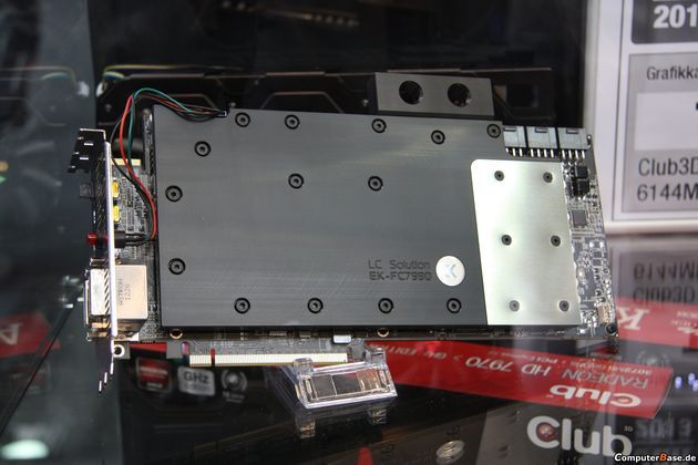 Club3D Radeon HD 7990 karta graficzna blok wodny zdjęcie prezentacja CeBIT 2013