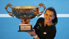 Agnieszka Radwańska świętowała sukces w China Open ze swoim sztabem