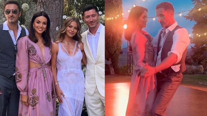 Krupińska i Karpiel Bułecka na ślubie Lewandowskich