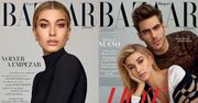 Hailey Baldwin na dwóch okładkach "Harper's Bazaar"