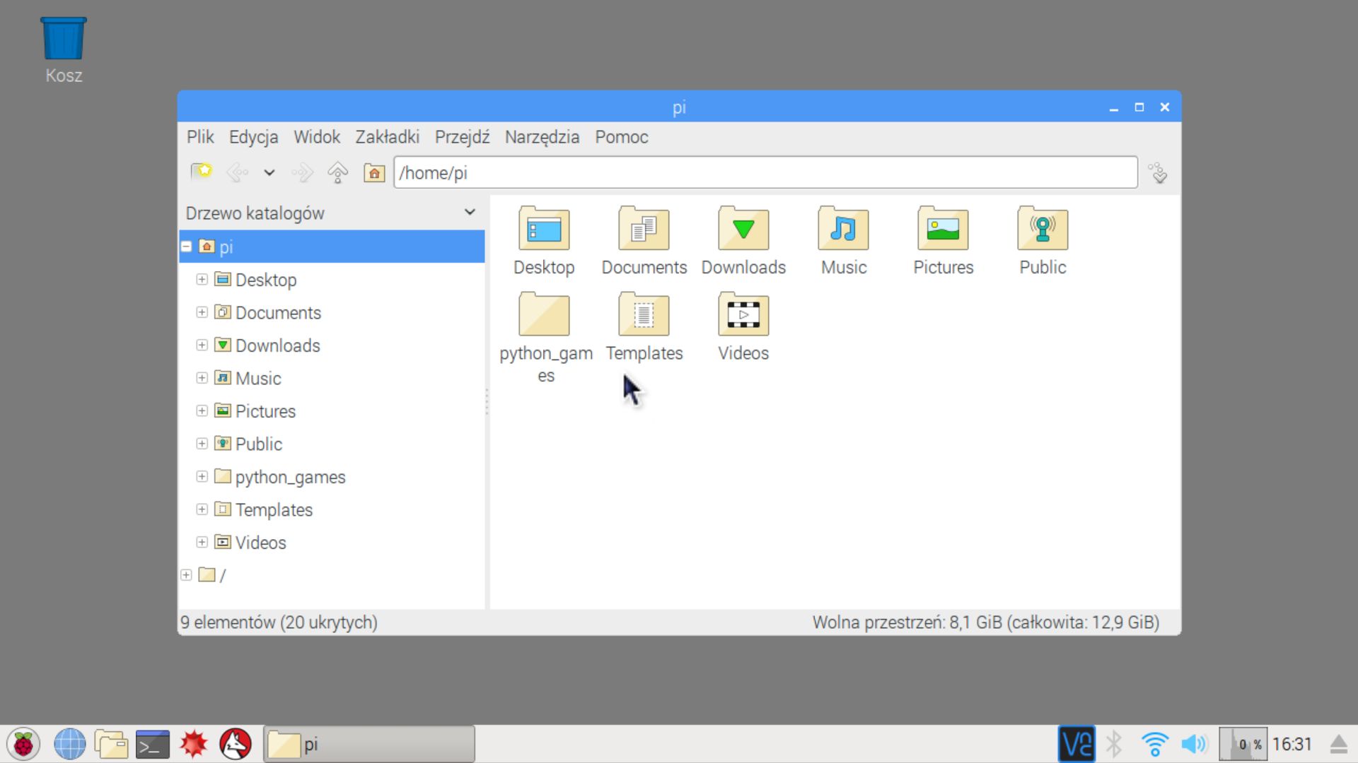 Raspbian na ekranie Xiaomi Mi Max