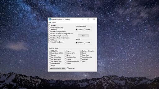 Disable Windows 10 Tracking