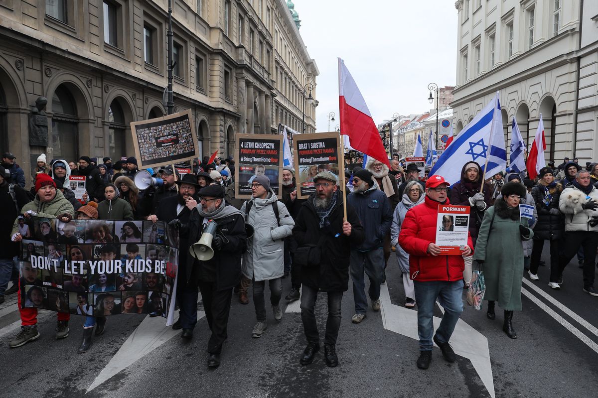 Marsz dla Uwolnienia Zakładników, Marsz Przeciw Antysemityzmowi na Krakowskim Przedmieściu w Warszawie
