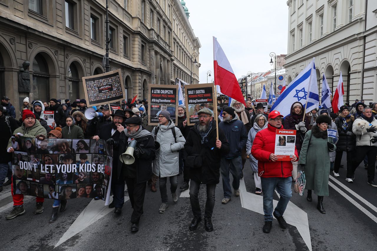 Marsz dla Uwolnienia Zakładników, Marsz Przeciw Antysemityzmowi na Krakowskim Przedmieściu w Warszawie