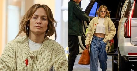 Nieumalowana Jennifer Lopez przemierza podziemny parking w towarzystwie matki (FOTO)