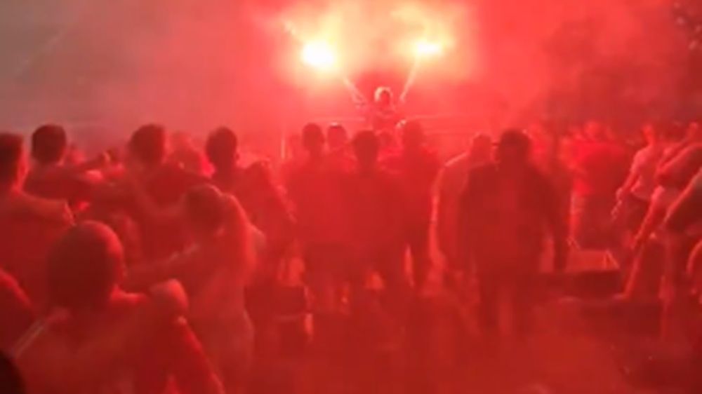 Na zdjęciu: kibice Wisły Kraków