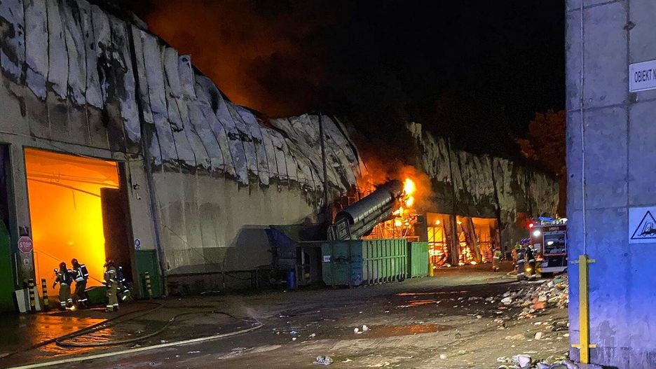 po¿ar w Zak³adzie Utylizacji Odpadów