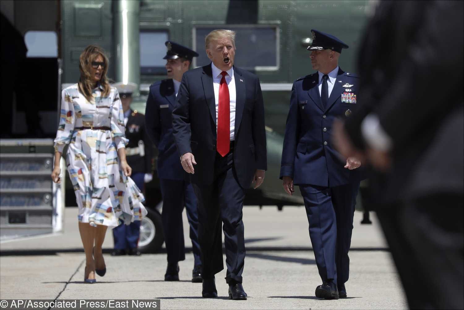 Melania Trump w zwiewnej sukience