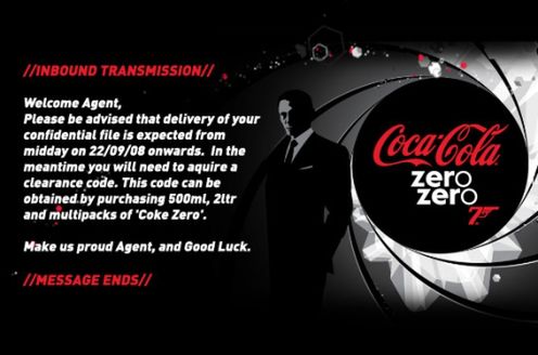 niezłe wideo: Coca-Cola Zero Zero 7. Wstrząśnięta, nie mieszana.