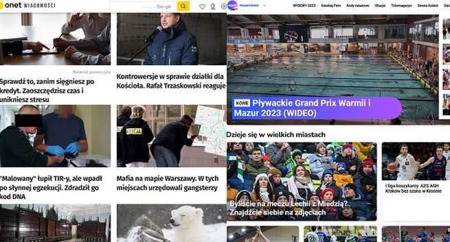 Onet przed Naszym Miastem w tematyce regionalnej. Dłużej na portalu o Trójmieście