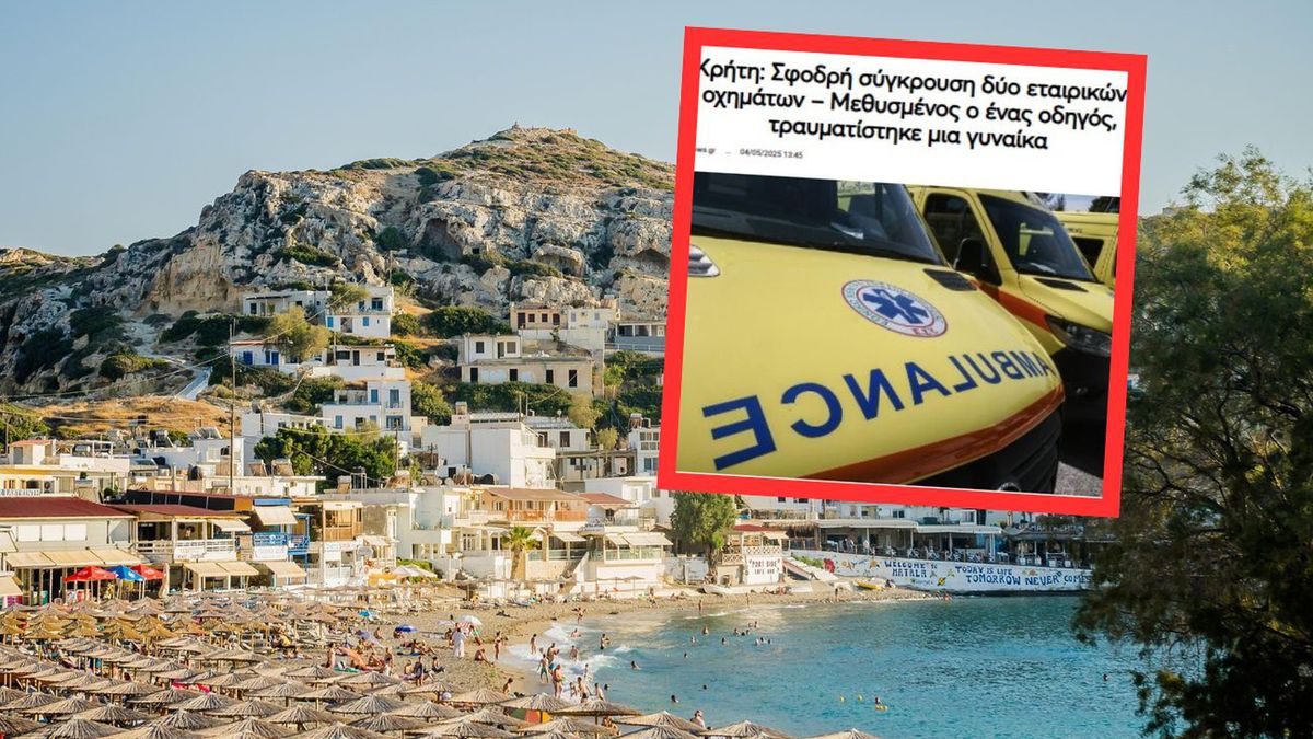 Polak spowodował wypadek na Krecie. Był pijany i prowadził służb