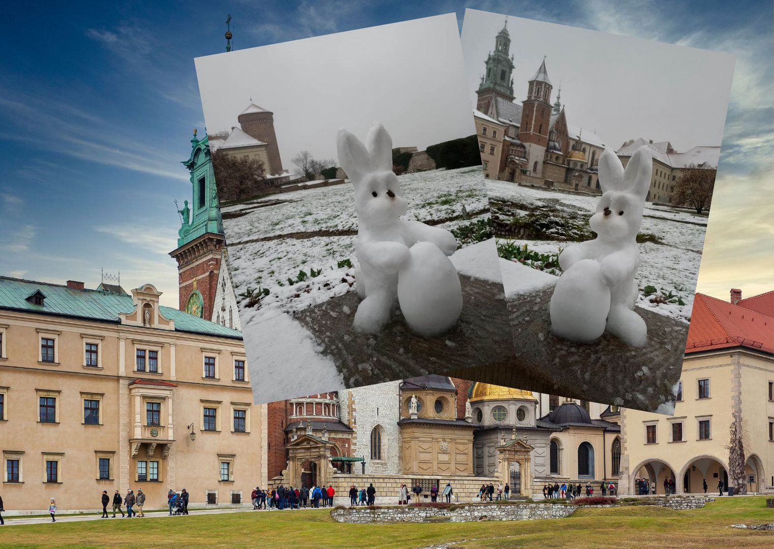 "Zimny zając z mroźnym jajkiem". Zdjęcie z Wawelu podbija sieć