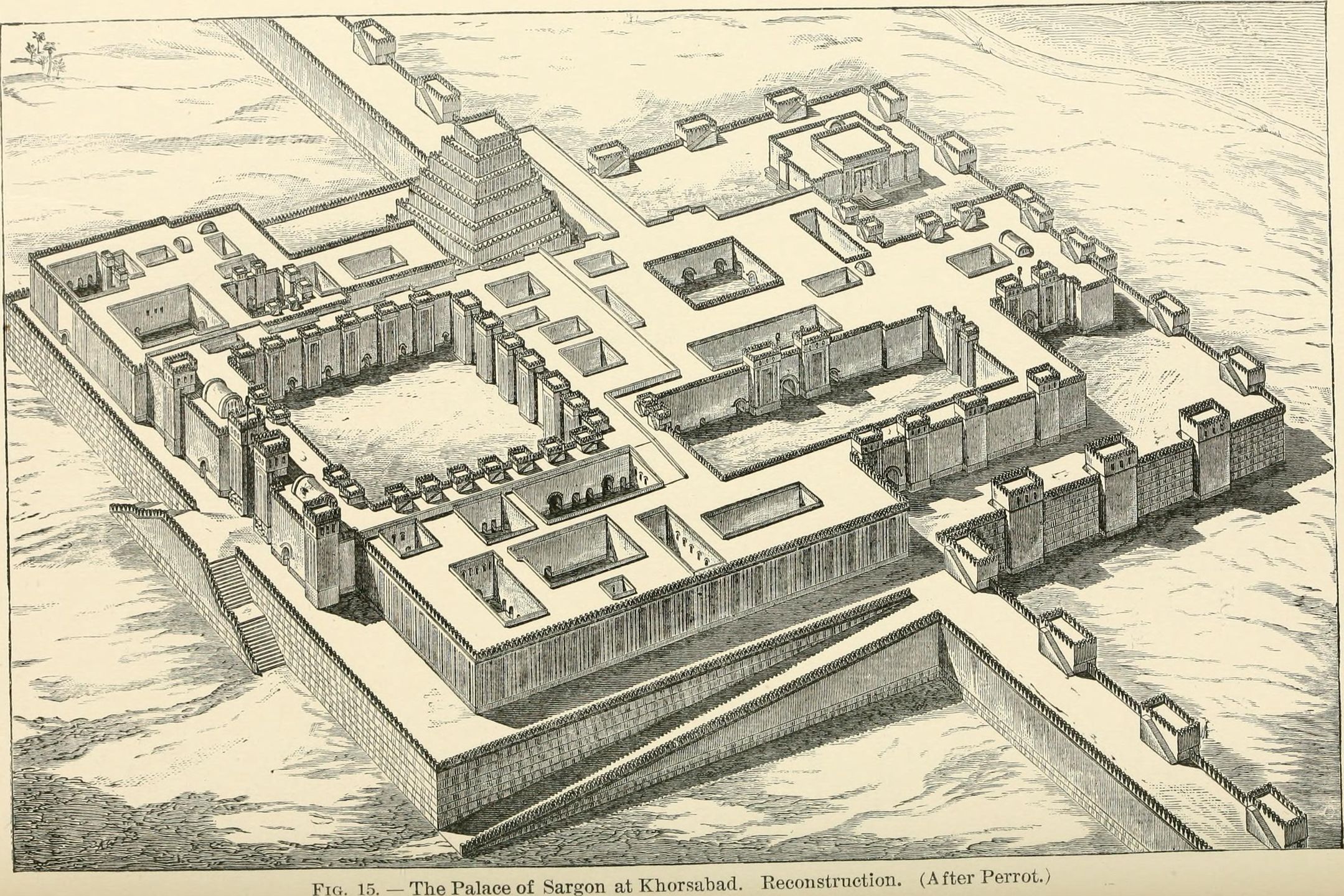 Tak mógł wyglądać pałac króla Sargona w Khosrabadzie, 1905