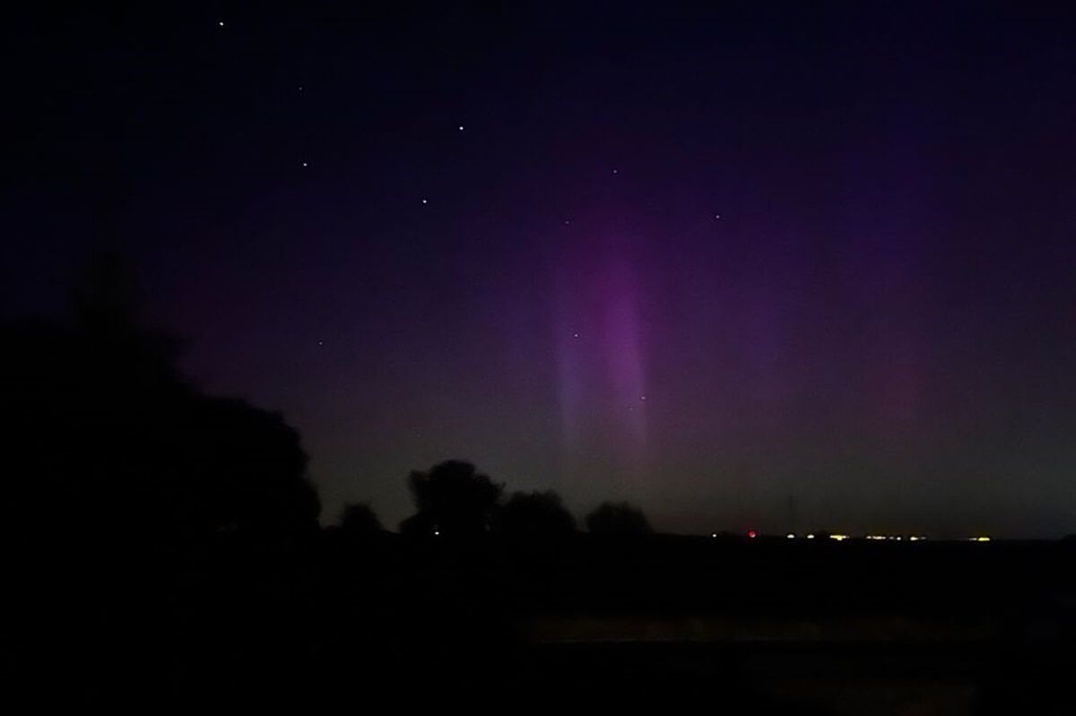 Zorza polarna widziana w Niedrzwicy Kościelnej