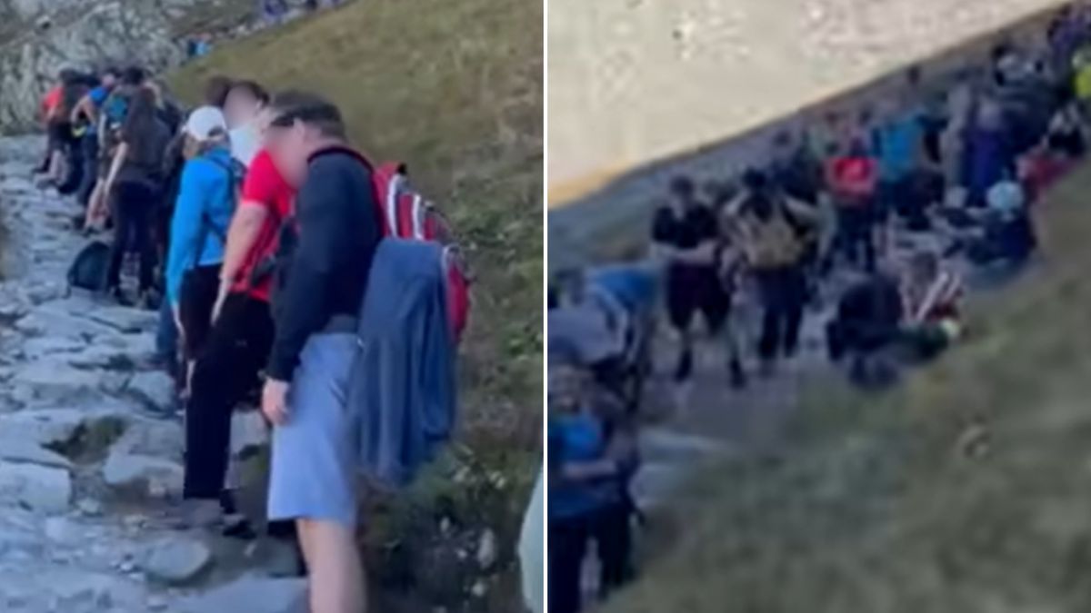 Gigantyczna kolejka w Tatrach.