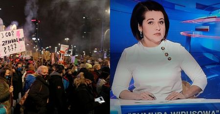 Strajk Kobiet przeszedł przez Warszawę. Tymczasem w TVP: "Nad demonstrantami unosi się CHMURA WIRUSOWA"