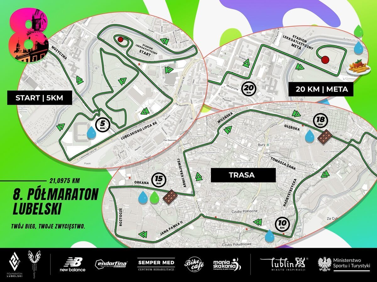 Trasa 8. Półmaratonu Lubelskiego