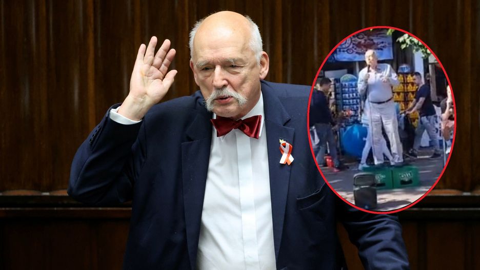 Janusz Korwin-Mikke z Konfederacji objeżdża polskie wybrzeże