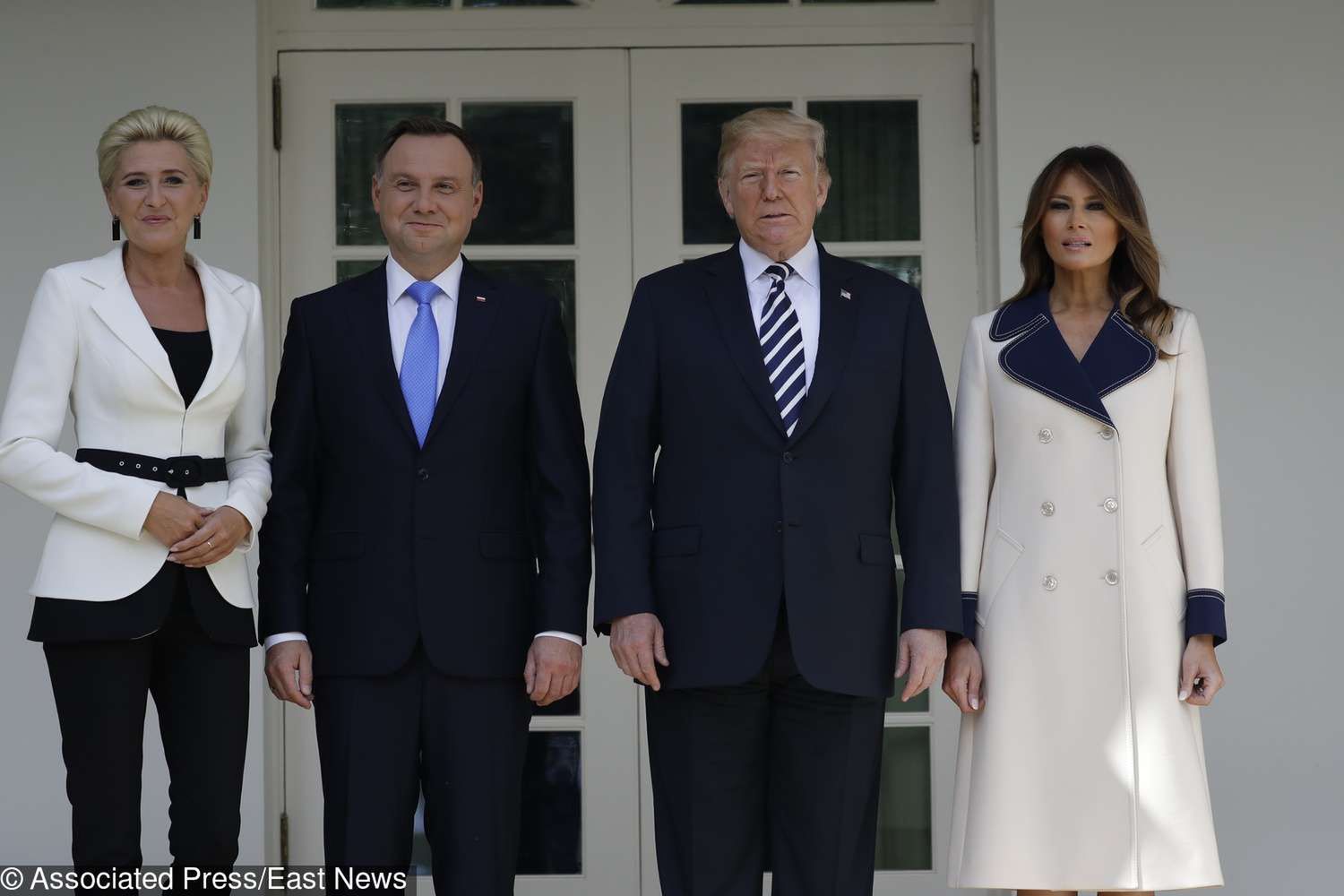 Agata Duda i Andrzej na spotkaniu z Melanią Trump i Donaldem w Białym Domu