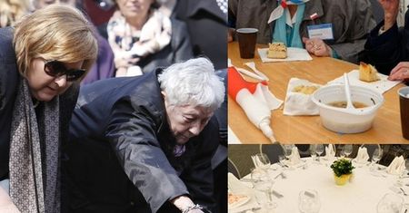 Skandal w Ravensbrück: Ocalone kobiety jadły z plastikowych talerzy, a delegacje - z porcelany...