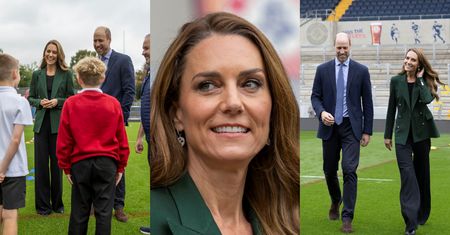 Księżna Kate i książę William z wizytacją na stadionie rugby. Przyszła królowa zachwyciła elegancką stylizacją? (ZDJĘCIA)
