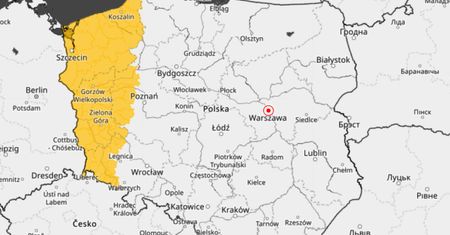 Żółty kolor na mapie Polski. Niebezpieczne zjawiska wkroczą od zachodu