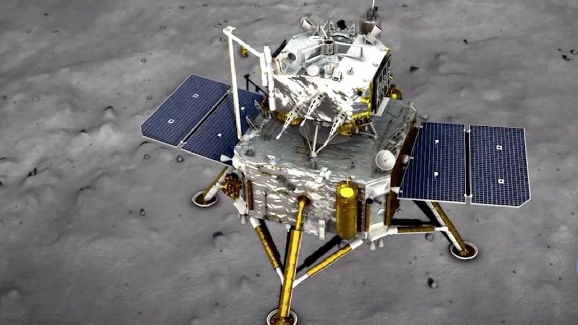 Sonda Chang'e-5 na powierzchni Księżyca