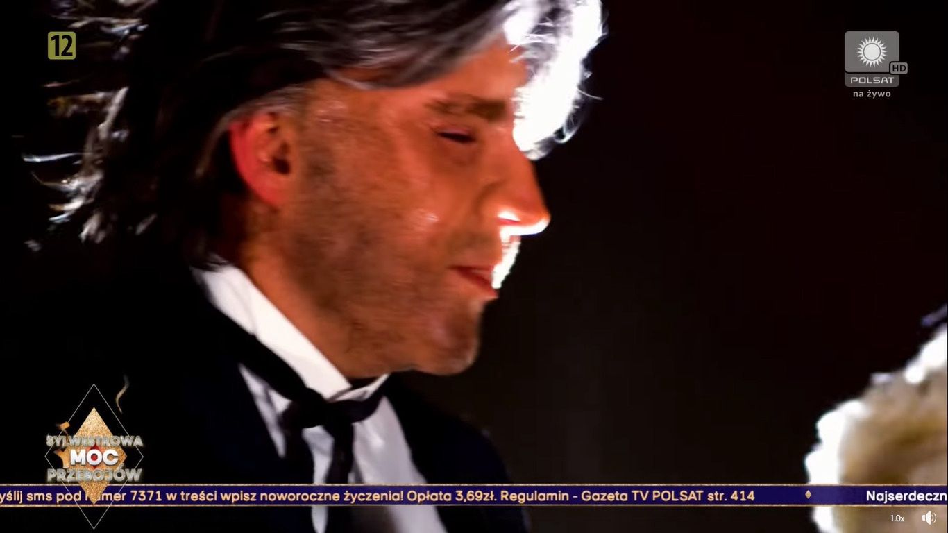 Małgorzata Walewska i "Andrea Bocelli" na Sylwestrze Polsatu