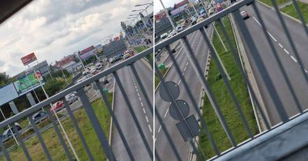 Groźny wypadek na wyjeździe z Lublina. Motocykl zderzył się z Boltem. Droga zablokowana