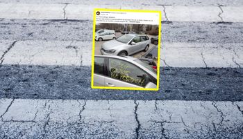 Popisał szybę auta. Ujęcie z Warszawy wywołało burzę