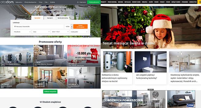OLX.pl przed otoDom.pl, mocno w górę Nieruchomosci-online.pl i KB.pl (TOP10)