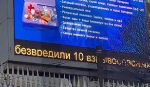 Na ulicach Moskwy pokazują komunikat. Kreml naprawdę to robi