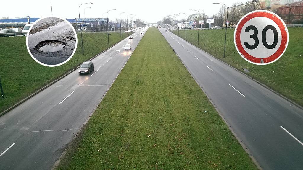 Ograniczenie prędkości do 30 km/h na al. Witosa w Lublinie | fot. Dominik Wąsik