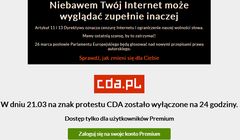 CDA.pl niedostępne w proteście przeciw dyrektywie o prawach autorskich. Artyści apelują o przyjęcie jej