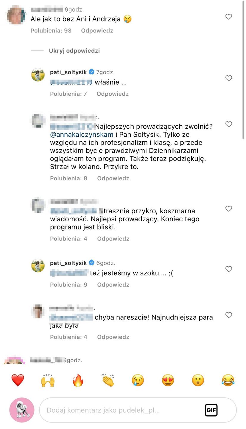 Pati Sołtysik o zwolnieniu Andrzeja Sołtysika