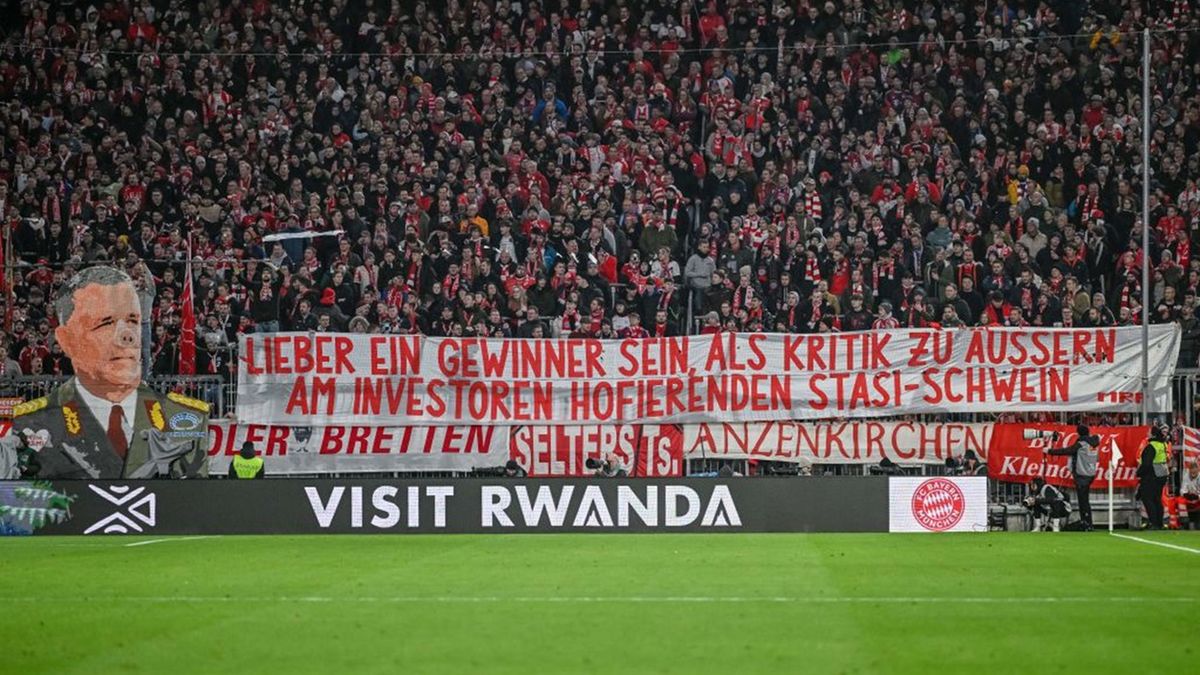 Zdjęcie okładkowe artykułu: Getty Images / Harry Langer/DeFodi Images / Na zdjęciu: transparent kibiców Bayernu
