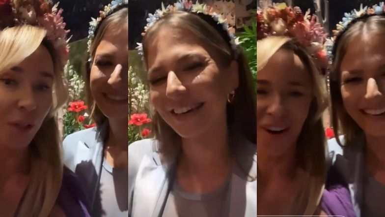 Anna Lewandowska i Joanna Przetakiewicz z kwiatami na głowach pozdrawiają z charytatywnego eventu: "Nastąpiła TELEPORTACJA" (ZDJĘCIA)