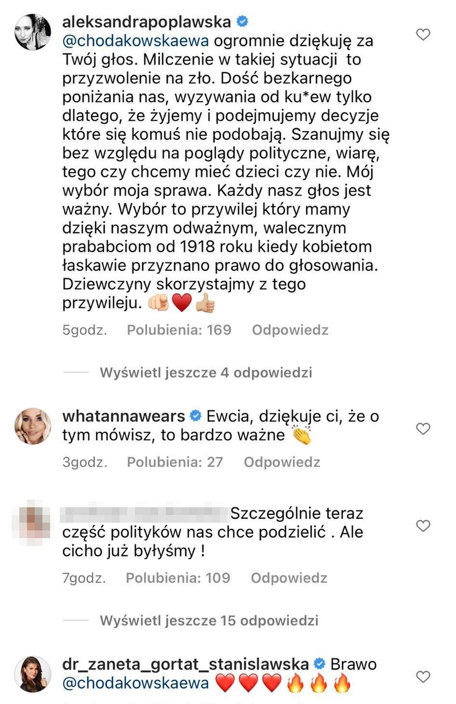 Komentarze Ewy Chodakowskiej