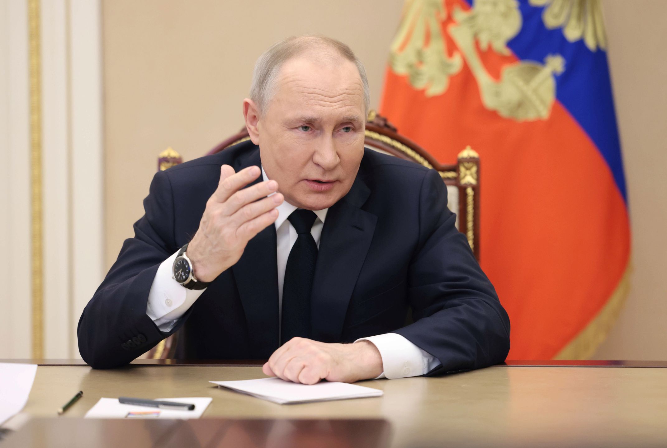Russian President Vladimir Putin takes part in the opening ceremony of the Year of the Teacher and Mentor, via video link in Moscow, Russia, 02 March 2023. EPA/MIKHAIL METZEL/SPUTNIK/KREMLIN / POOL MANDATORY CREDIT Dostawca: PAP/EPA.