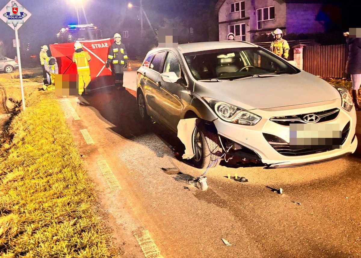 Dziwny wypadek w lubelskim. Czemu 50-latek leżał na jezdni?