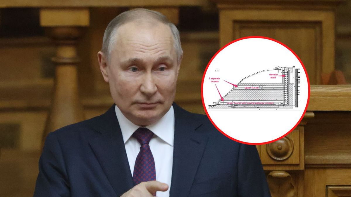 Władimir Putin / plan podziemnych tuneli po pałacem