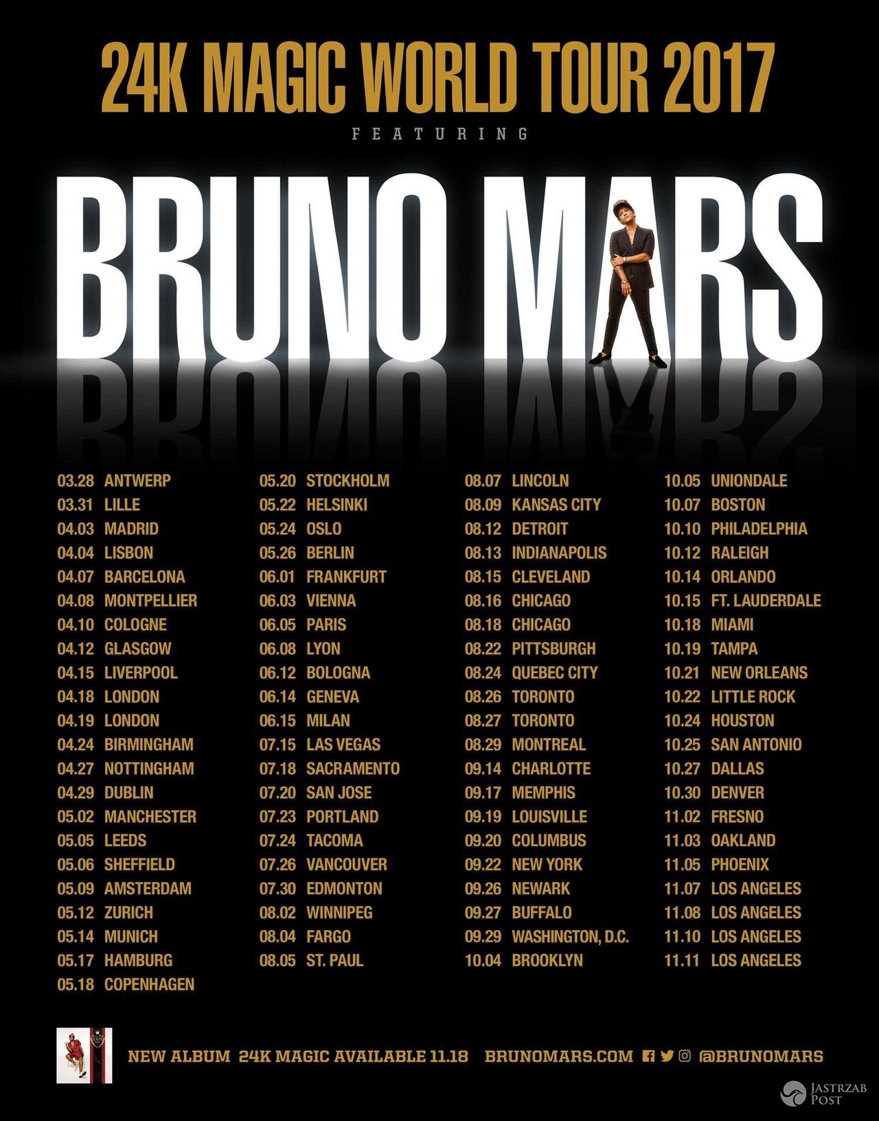 Koncert Bruno Marsa w Polsce
