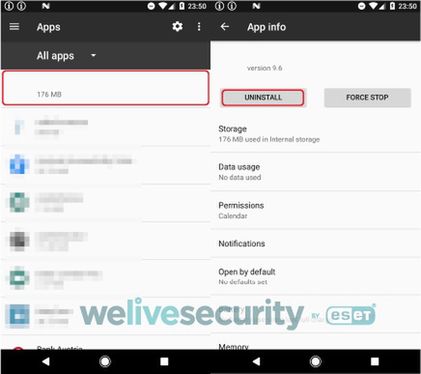Identyfikacja i usuwanie aplikacji Android/FakeAdBlocker