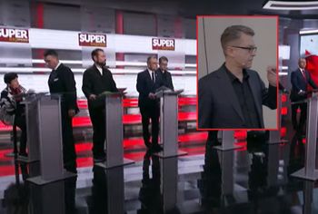 Kandydat w czasie debaty poszedł na papierosa. Wcześniej poparł Putina
