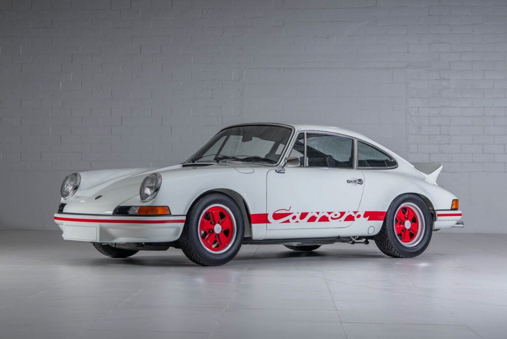 Kolekcja białych porsche