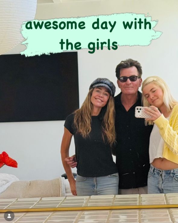Charlie Sheen, Denise Richards i Lola Sheen 