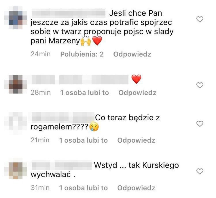 Fani wypytują Tomasza Kammela o odejście Marzeny Rogalskiej
